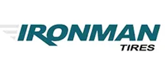 Ironman Tires logo in teal